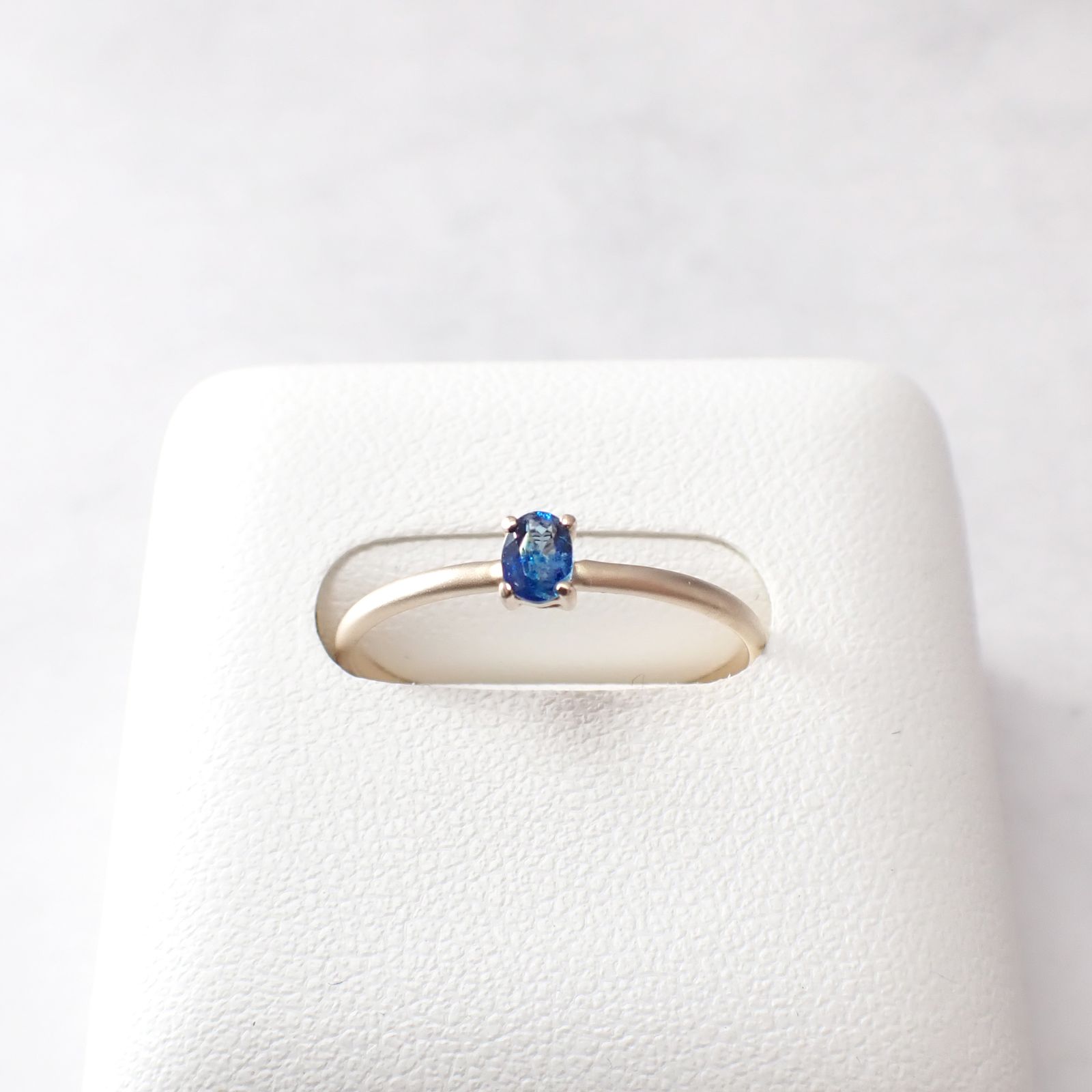 リング空枠：石留め▶ユークレース（お客様製作例）