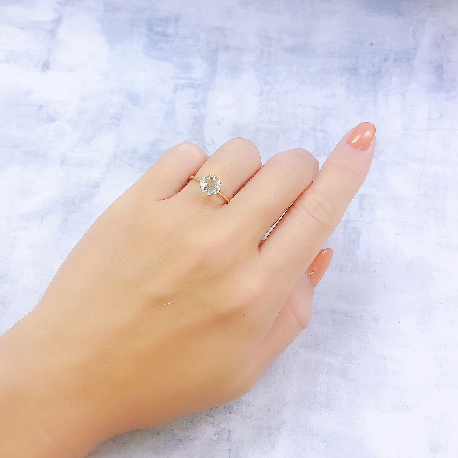 ◇オクタゴンカット◇ホワイトトパーズ ブラジル産 1.79ct[221018500]7.1x6.9mm前後
