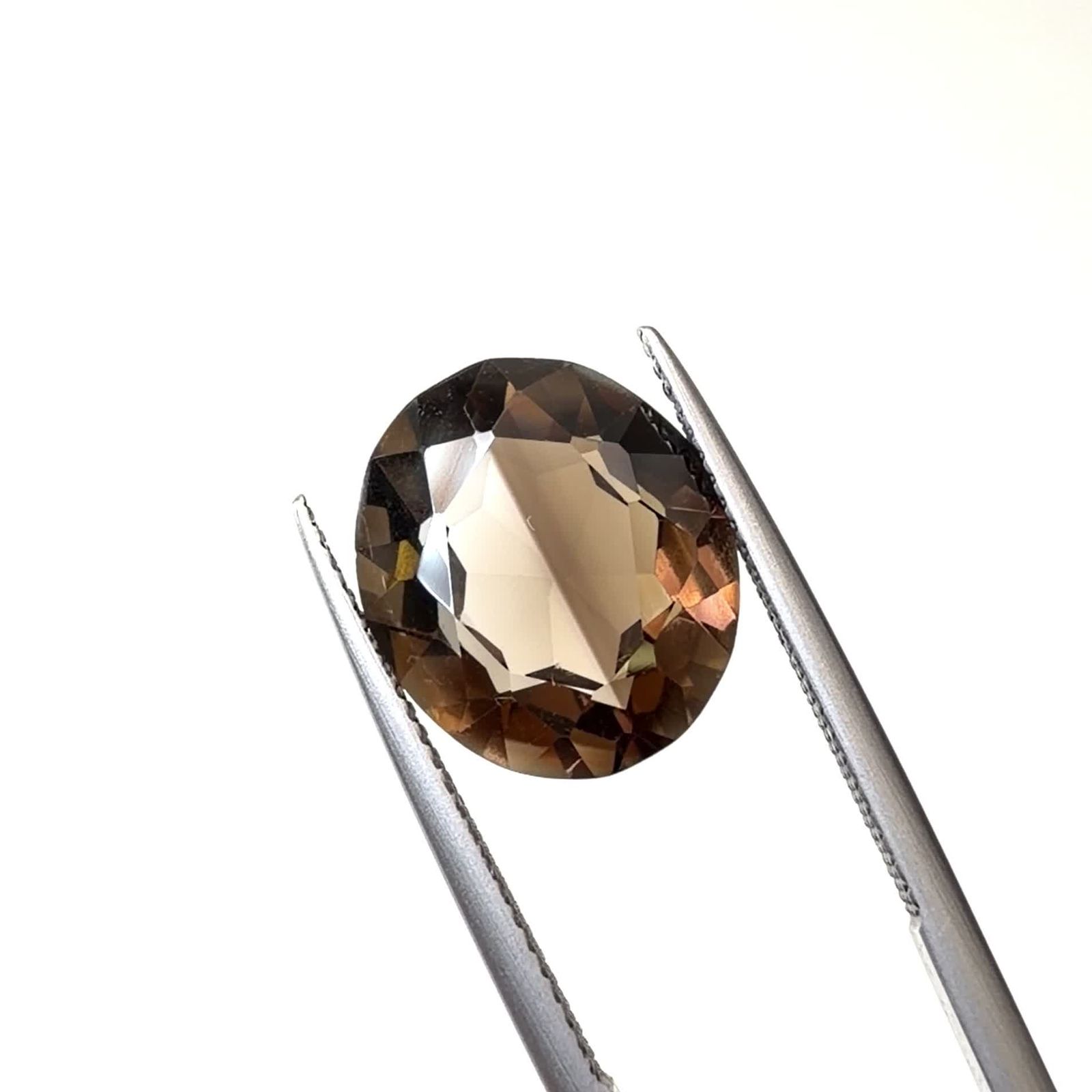 スモーキークォーツ ブラジル産 6.55ct / 14.2x12.3mm前後 [251031256