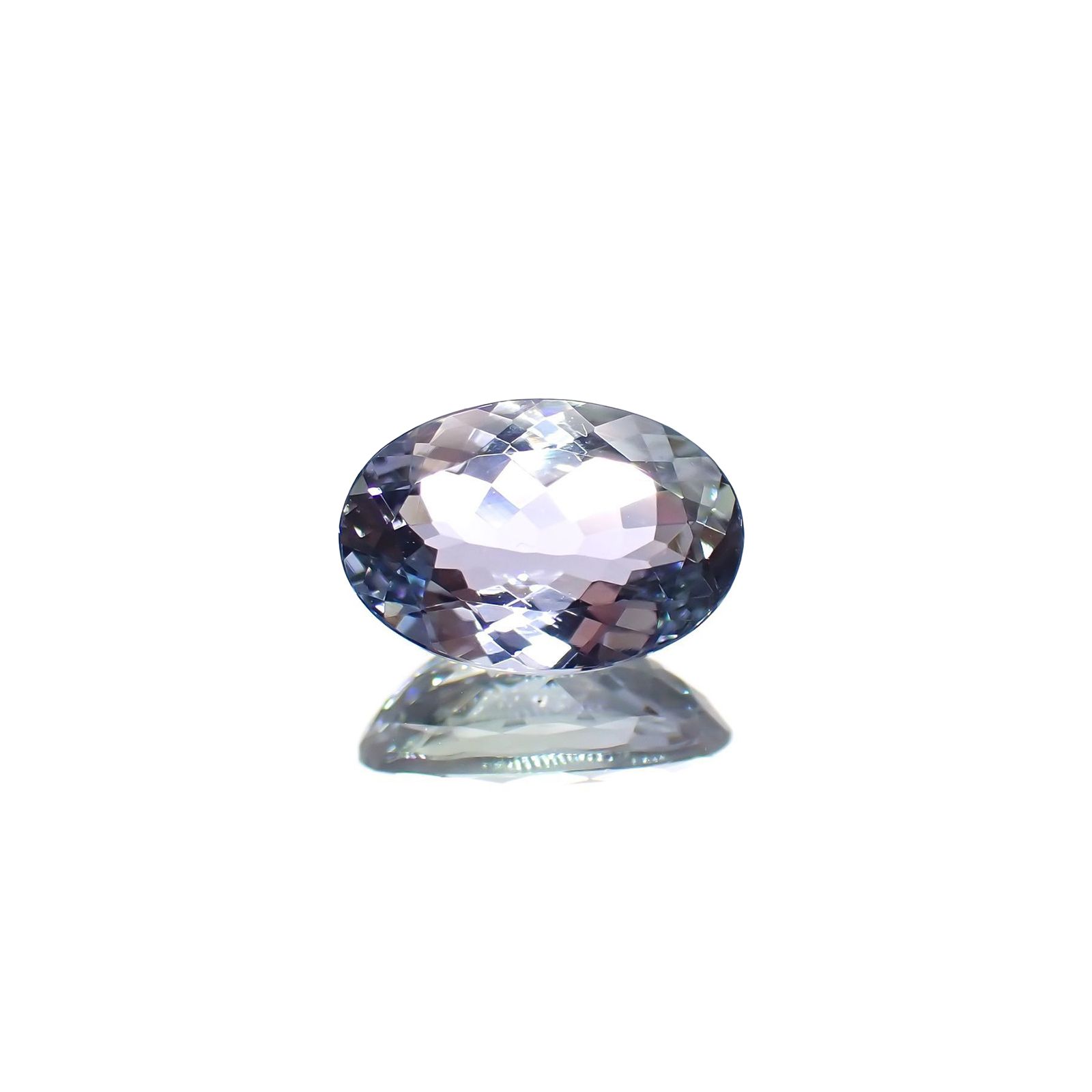 パーティカラータンザナイト(宝石名タンザナイト) タンザニア産 ソ付(彩珠) 1.915ct / 9.7x6.6mm前後 [210410414]