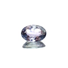 パーティカラータンザナイト(宝石名タンザナイト) タンザニア産 ソ付(彩珠) 1.915ct / 9.7x6.6mm前後 [210410414]