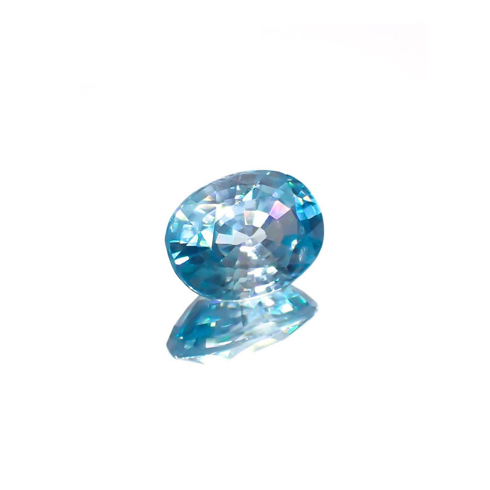 バイカラーブルージルコン カンボジア産 2.08ct [251018642]8.1x6.1mm前後