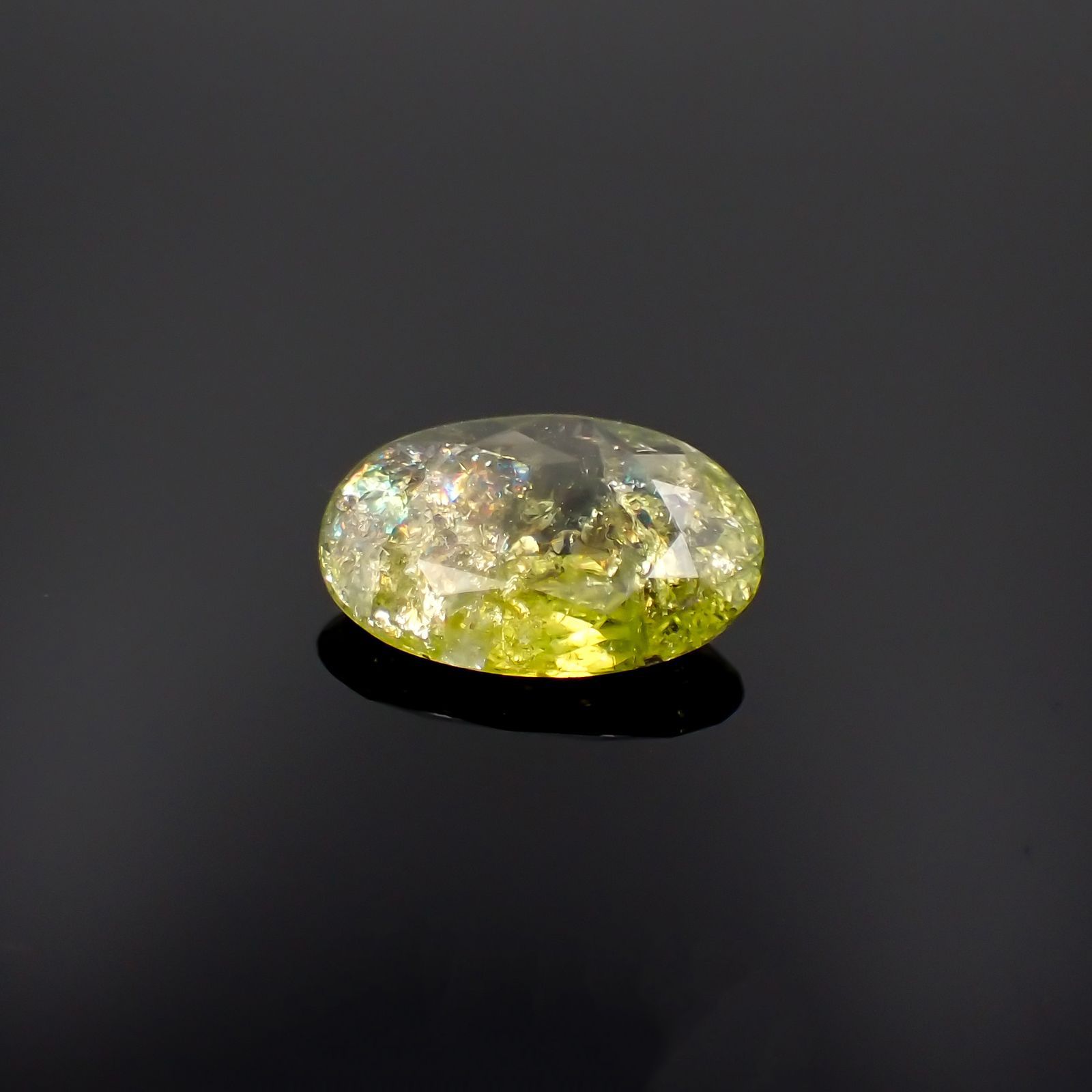 イリデッセンスクロムトルマリン(宝石名トルマリン)ケニア産 1.53ct 識別済[221119089]10.3x6.9mm前後