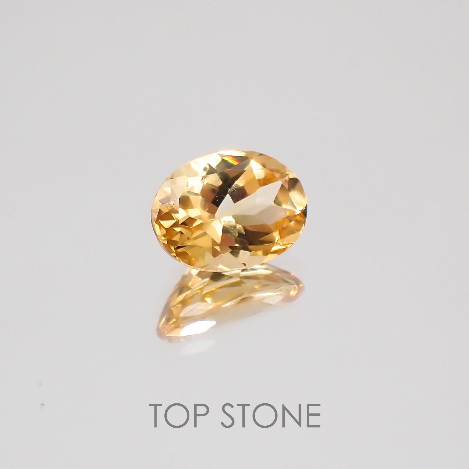 インペリアルガーネット(ヘソナイト)(宝石名ガーネット) スリランカ産 0.95ct 識別済[20128786]7×5.1mm前後