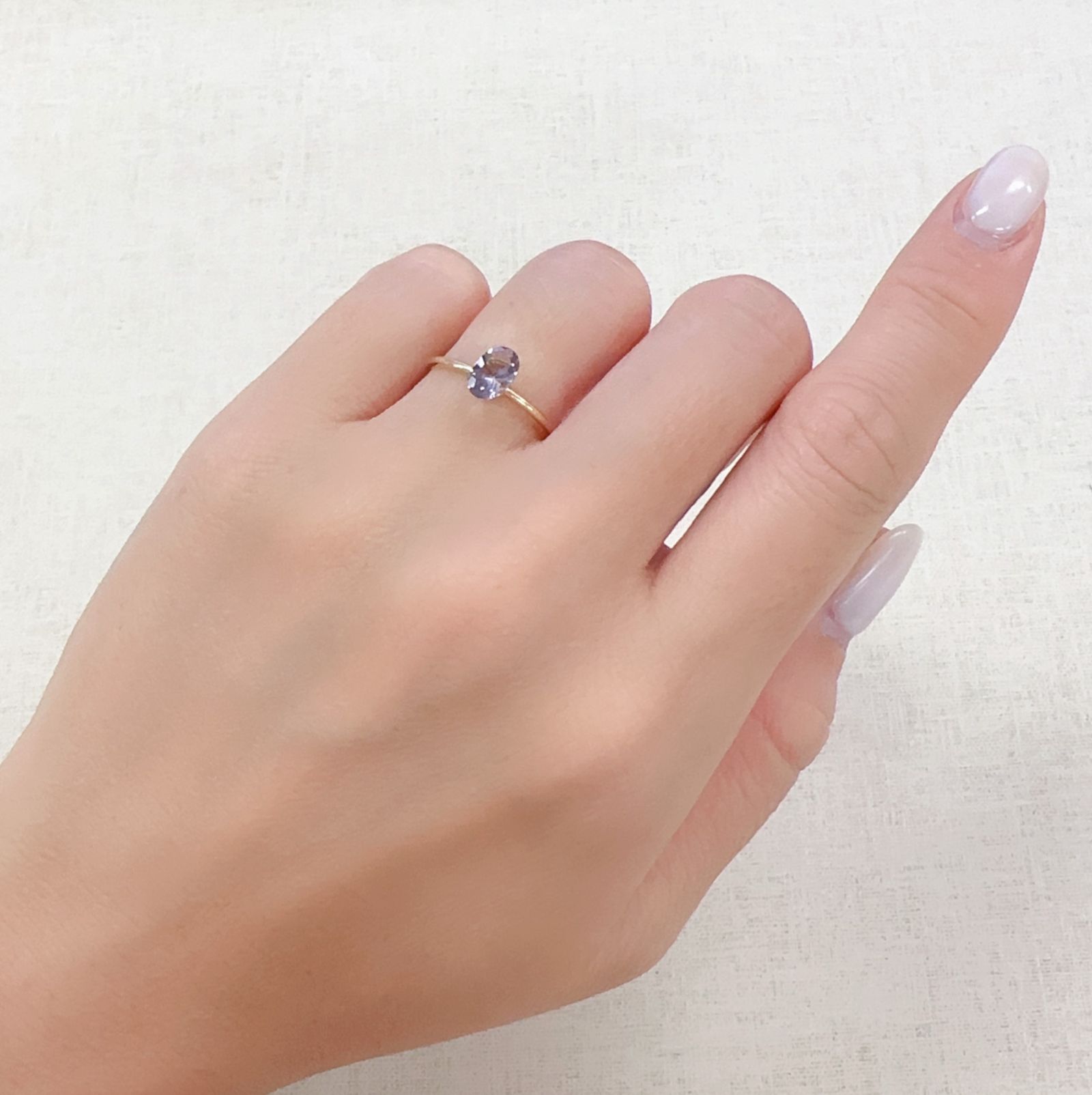 マリアライト(宝石名パープル・スキャポライト)タンザニア産 0.52ct 識別済[230722926]6.8x4.5mm前後