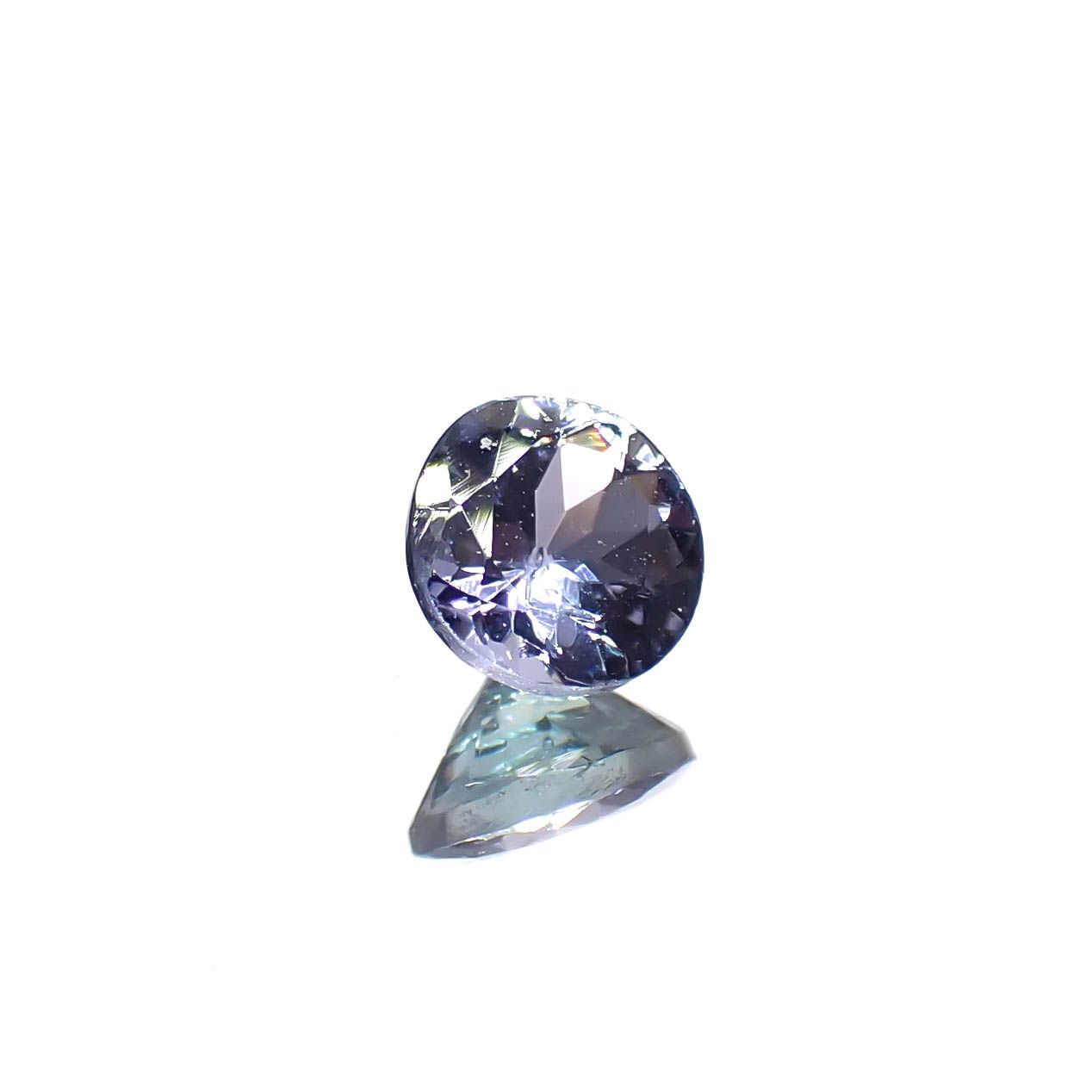 バイカラータンザナイト(宝石名ゾイサイト)タンザニア産 0.41ct 識別済[240828602]4.6x4.6mm前後