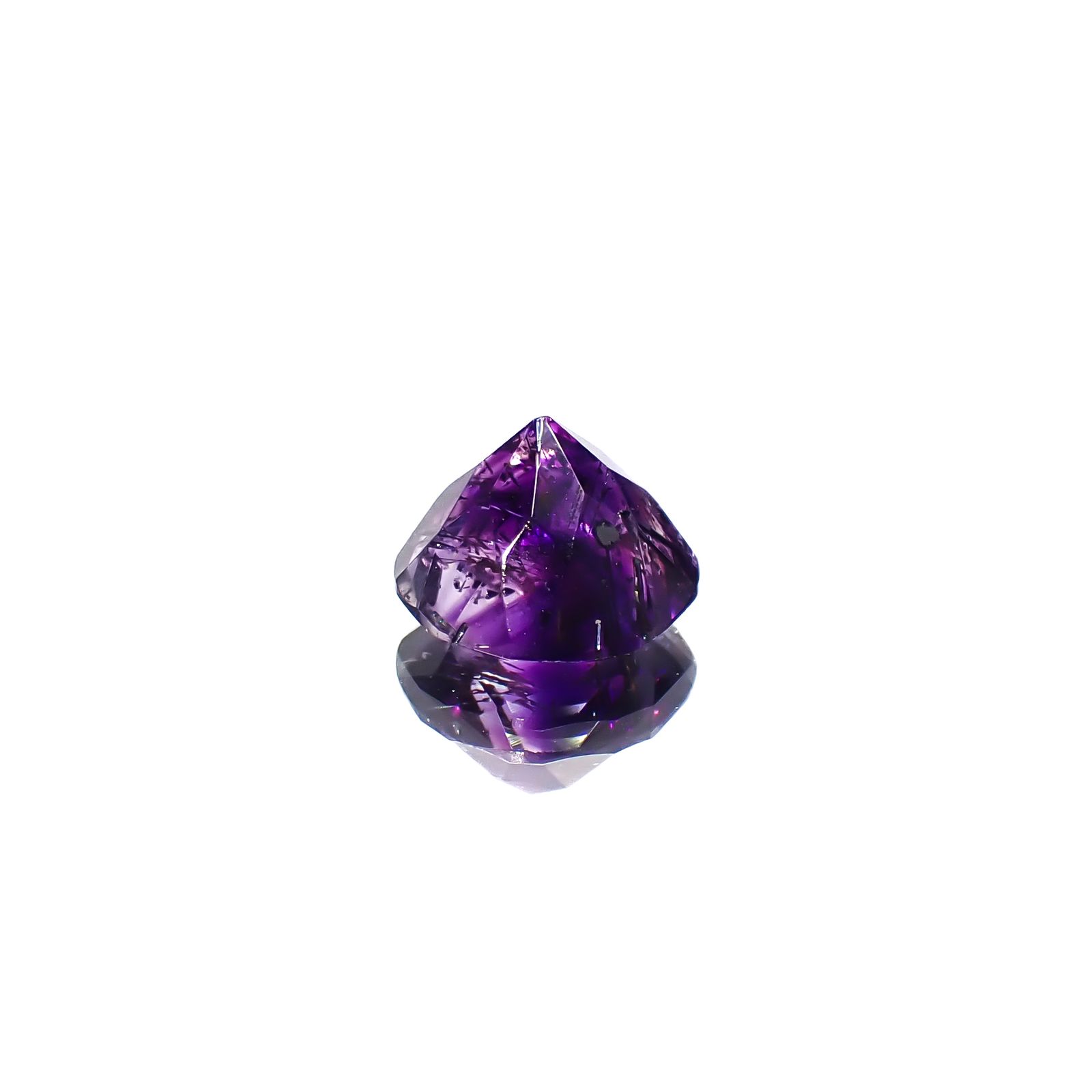 アメジストエレスチャル ナイジェリア産 1.43ct[240928872]7.6x7.5mm前後