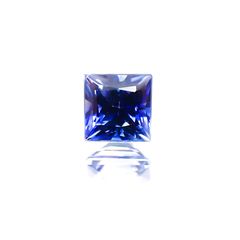 ◇プリンセスカット◇サファイア(宝石名サファイア)スリランカ産 0.23ct 識別済[230622458]3.1x3.1mm前後