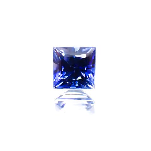 ◇プリンセスカット◇サファイア(宝石名サファイア)スリランカ産 0.23ct 識別済[230622458]3.1x3.1mm前後