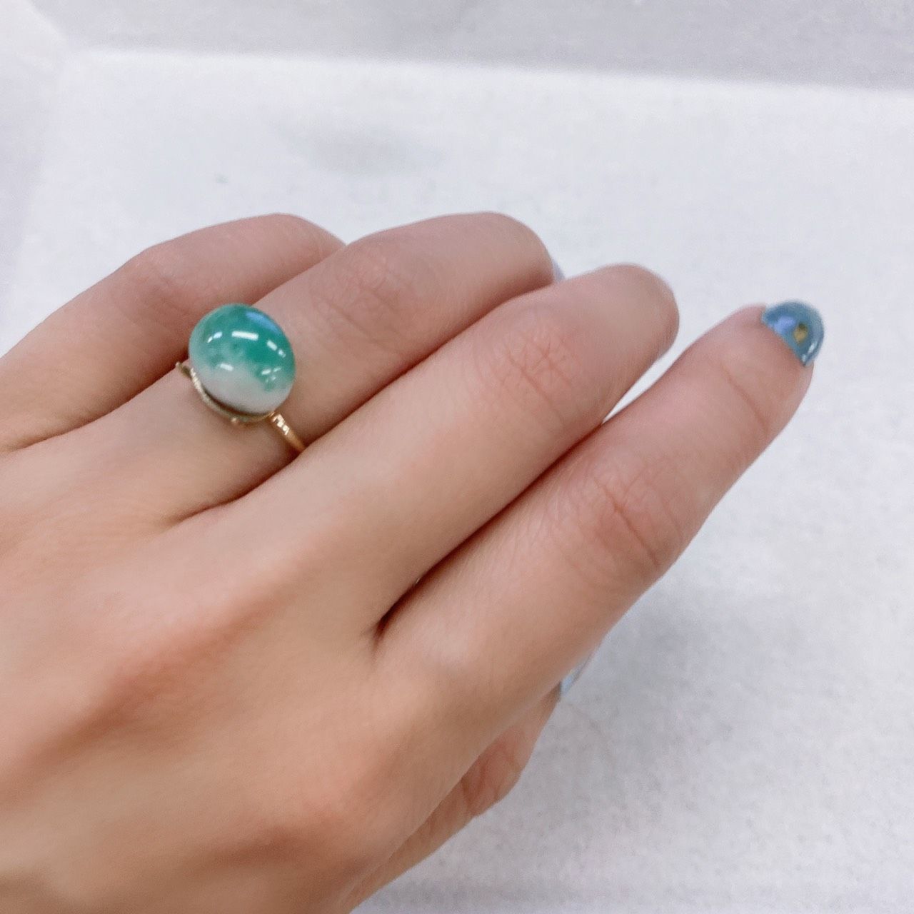 マトリックスエメラルド(エメラルドインクォーツ/フェルドスパー) ブラジル産 4.38ct[210812257]11.2×9.9mm前後