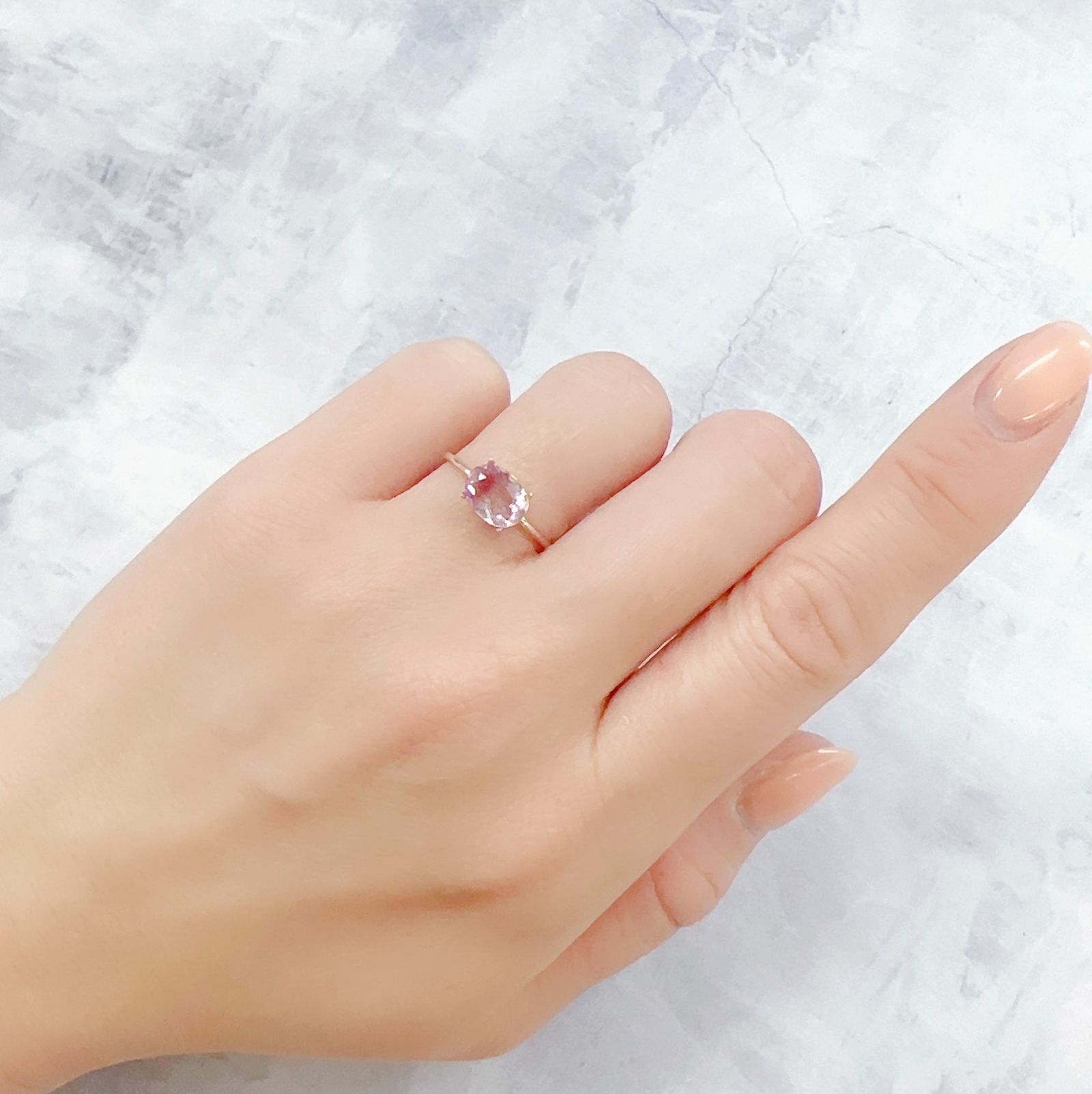 バイカラーフローライト 中国産 1.37ct[230120175]8.1x6.1mm前後