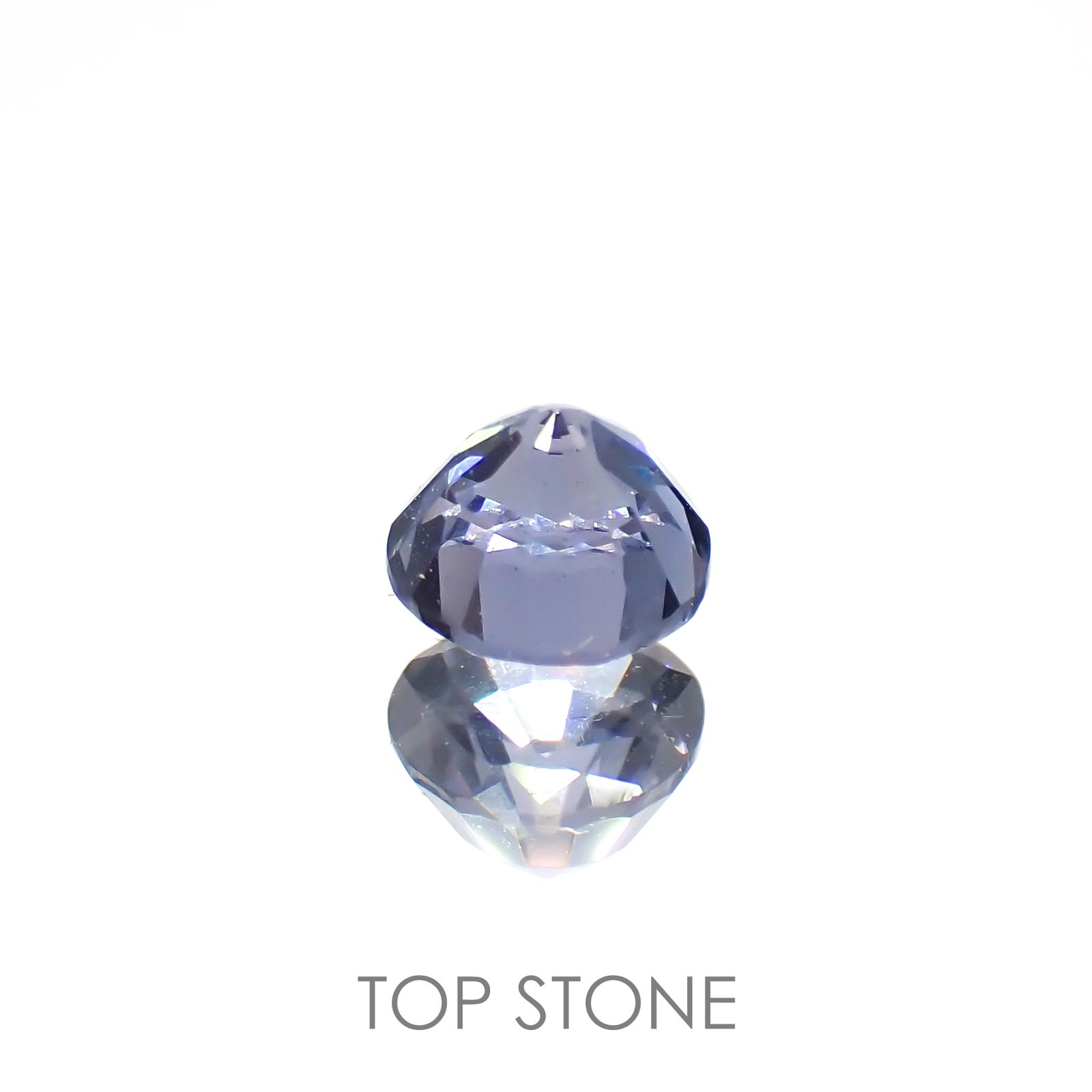 ブルーグレイッシュスピネル(宝石名スピネル)ビルマ/マダガスカル産 0.51ct 識別済[220516054]4.6x4.5mm前後