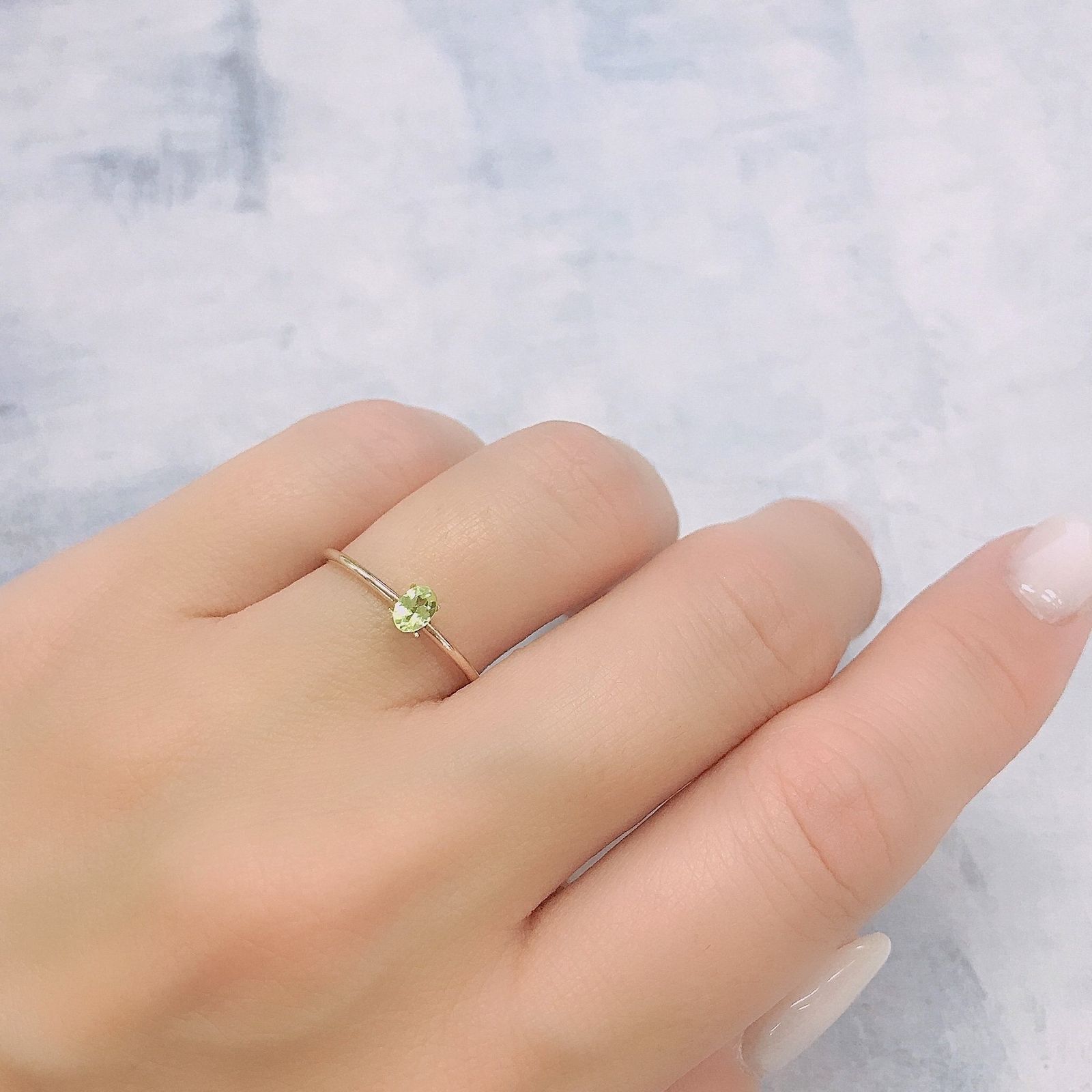 パロットクリソベリル(宝石名クリソベリル)インド産 0.18ct 識別済[220616423]4.1x3mm前後