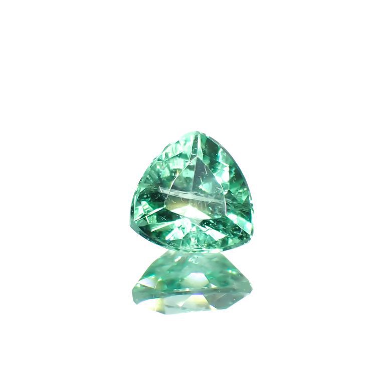 パライバトルマリン(宝石名トルマリン/別名パライバ・トルマリン)ブラジル・パライバ州バターリャ鉱山産 0.32ct 識別済[221018810]4.5x4.5mm前後