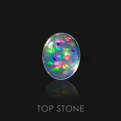ウォーターオパール(宝石名ウォーター・オパール) メキシコ産 0.45ct 識別済[20117599]6.7×5.4mm前後