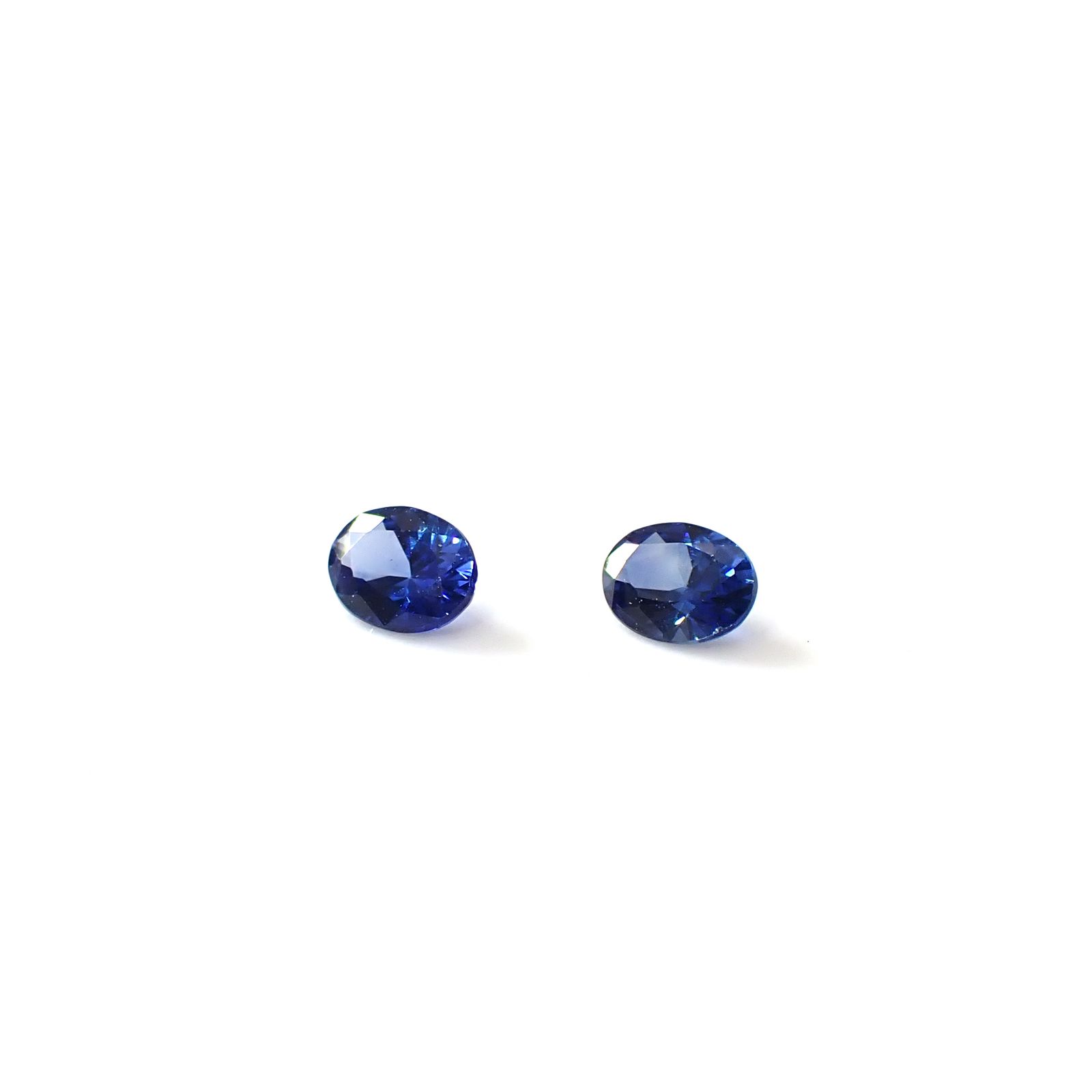 ◇ペアセット◇サファイア スリランカ/マダガスカル産 0.40ct(2pcs合計) [250830995]4x3mm前後