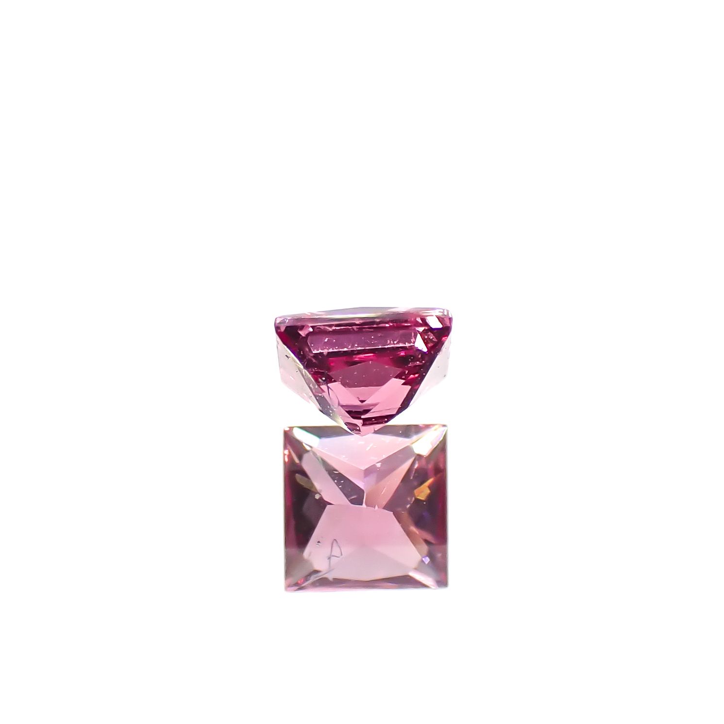 ◇プリンセスカット◇ホットピンクスピネル(宝石名ピンク・スピネル)タンザニア産 0.18ct 識別済[220817534]3x3mm前後