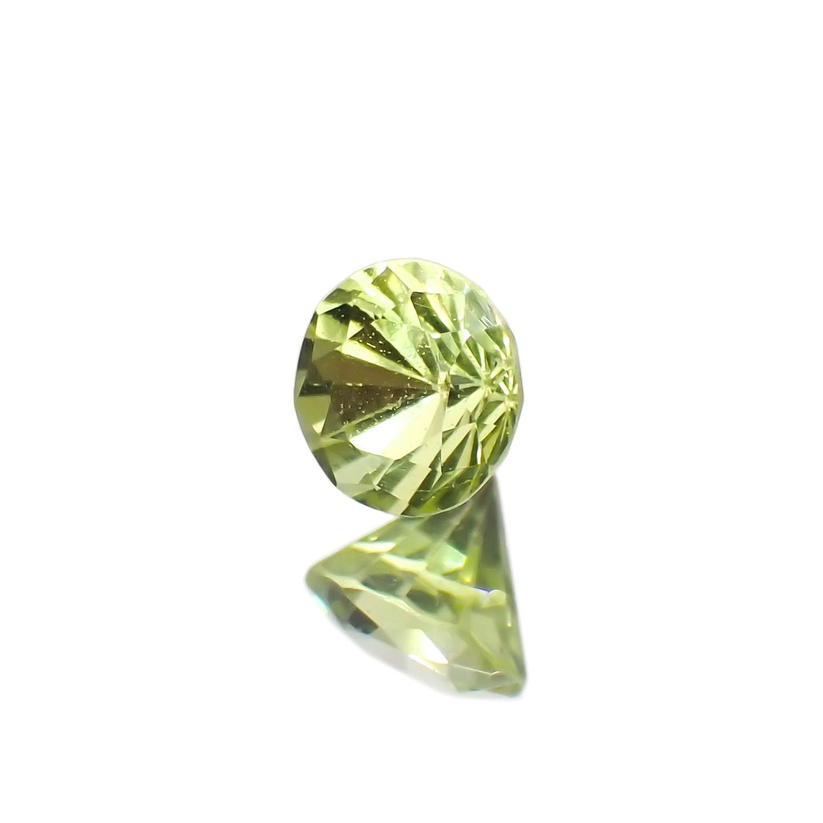 パロットクリソベリル(宝石名クリソベリル)インド産 0.35ct 識別済[220114521]3.9x3.9mm前後