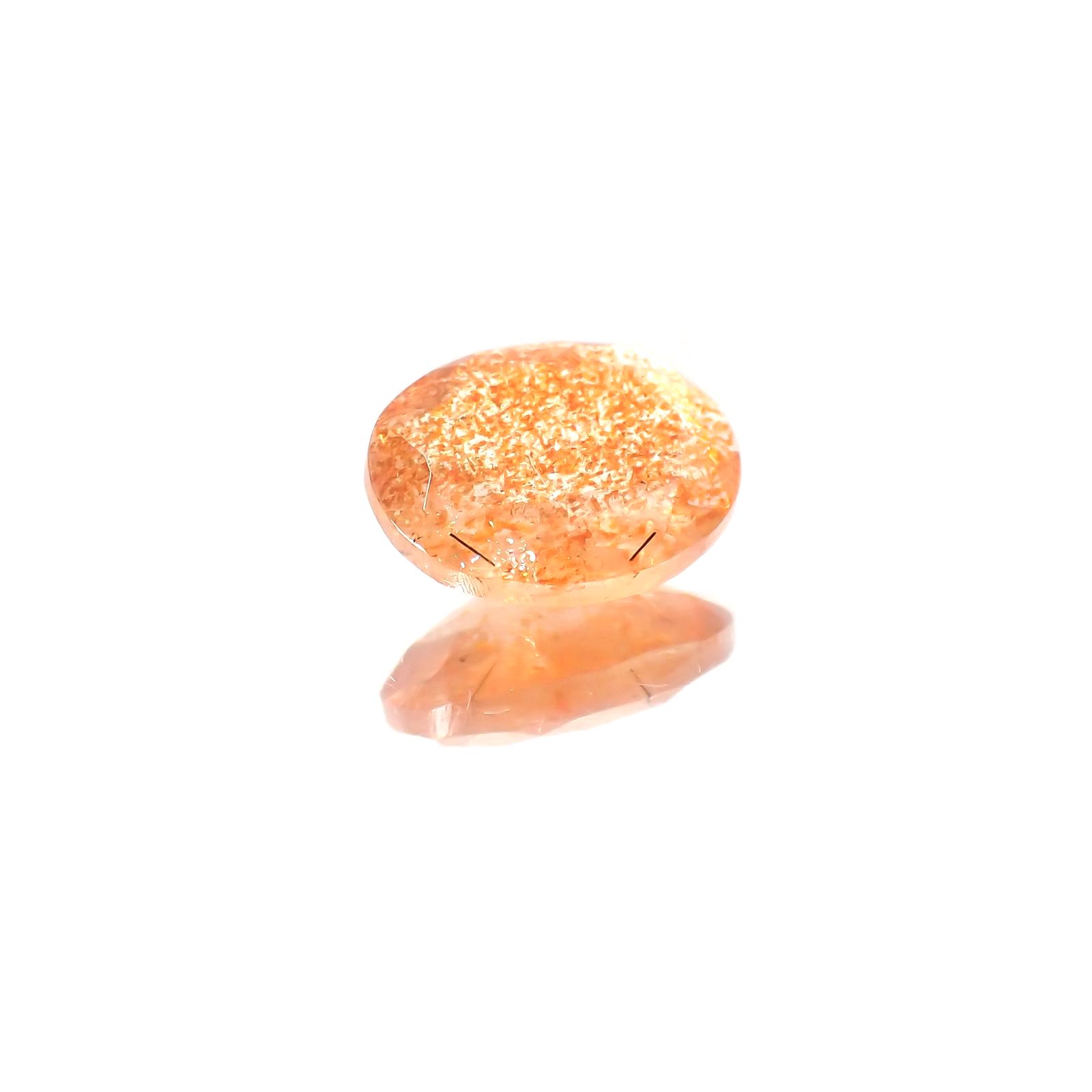 イリュージョンサンストーン(宝石名オリゴクレース)タンザニア産 1.59ct 識別済[250113871]9.1x7mm前後