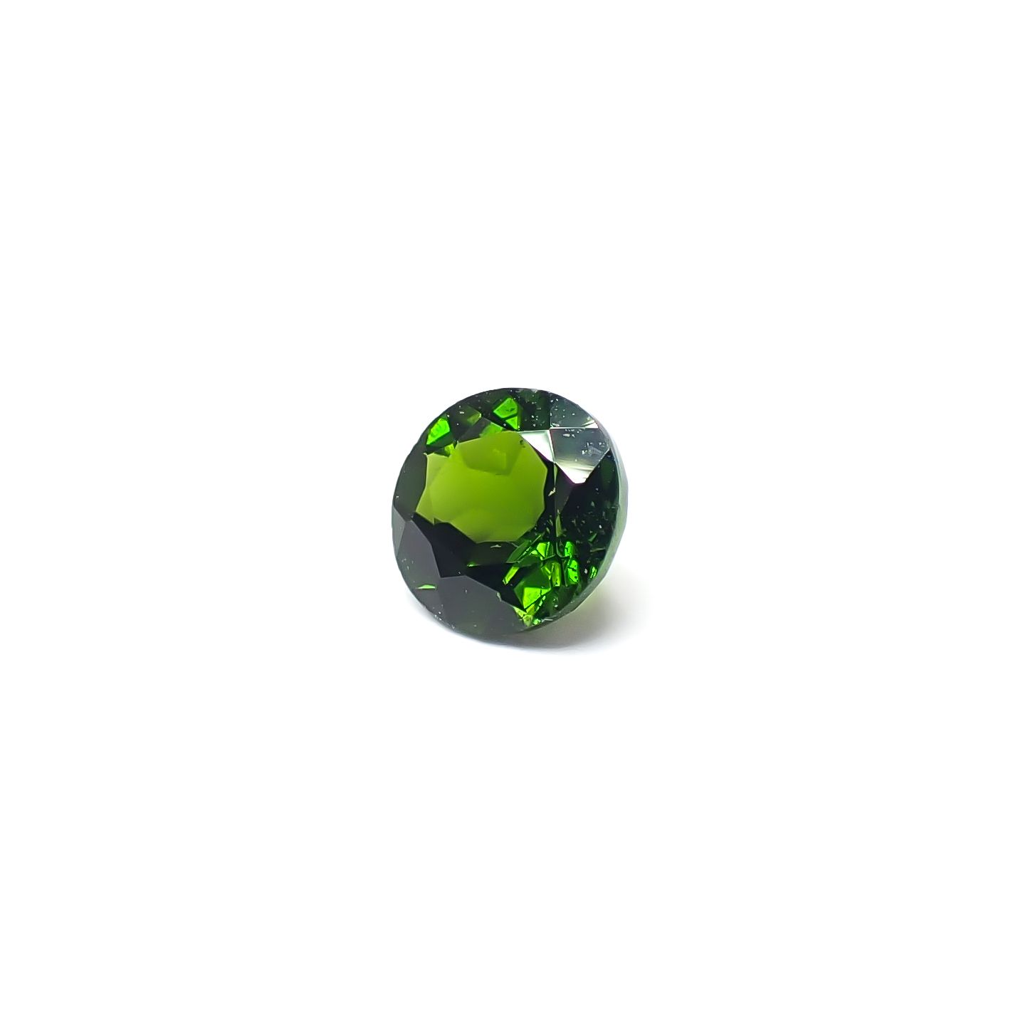 クロムダイオプサイド(宝石名クロム・ダイオプサイド)ロシア産 識別済 0.60ct / 5.1x5.1mm前後 [260432096]