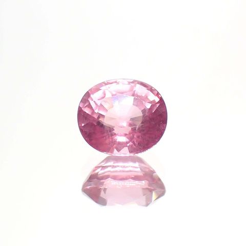 ピンクスピネル(宝石名ピンク・スピネル)タンザニア産 1.327ct ソ付(彩珠)[230722567]6.6x5.8mm前後