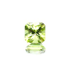 ◇アッシャーカット◇ペリドット(宝石名ペリドット) パキスタン産 1.36ct 識別済[210913482]6.1×6.1mm前後
