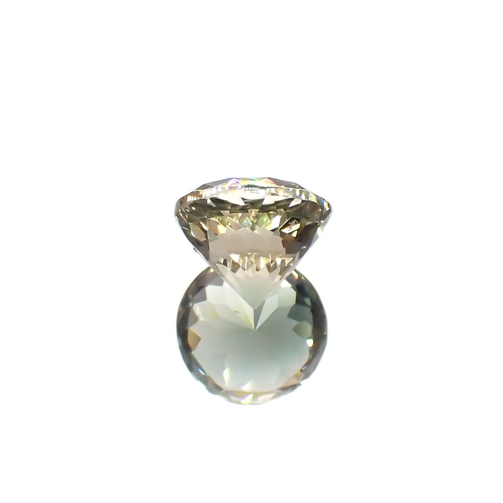 バイカラーオレゴンサンストーン(宝石名ラブラドライト)アメリカ・オレゴン州産 識別済 2.83ct / 9x8.9mm前後 [230321113]
