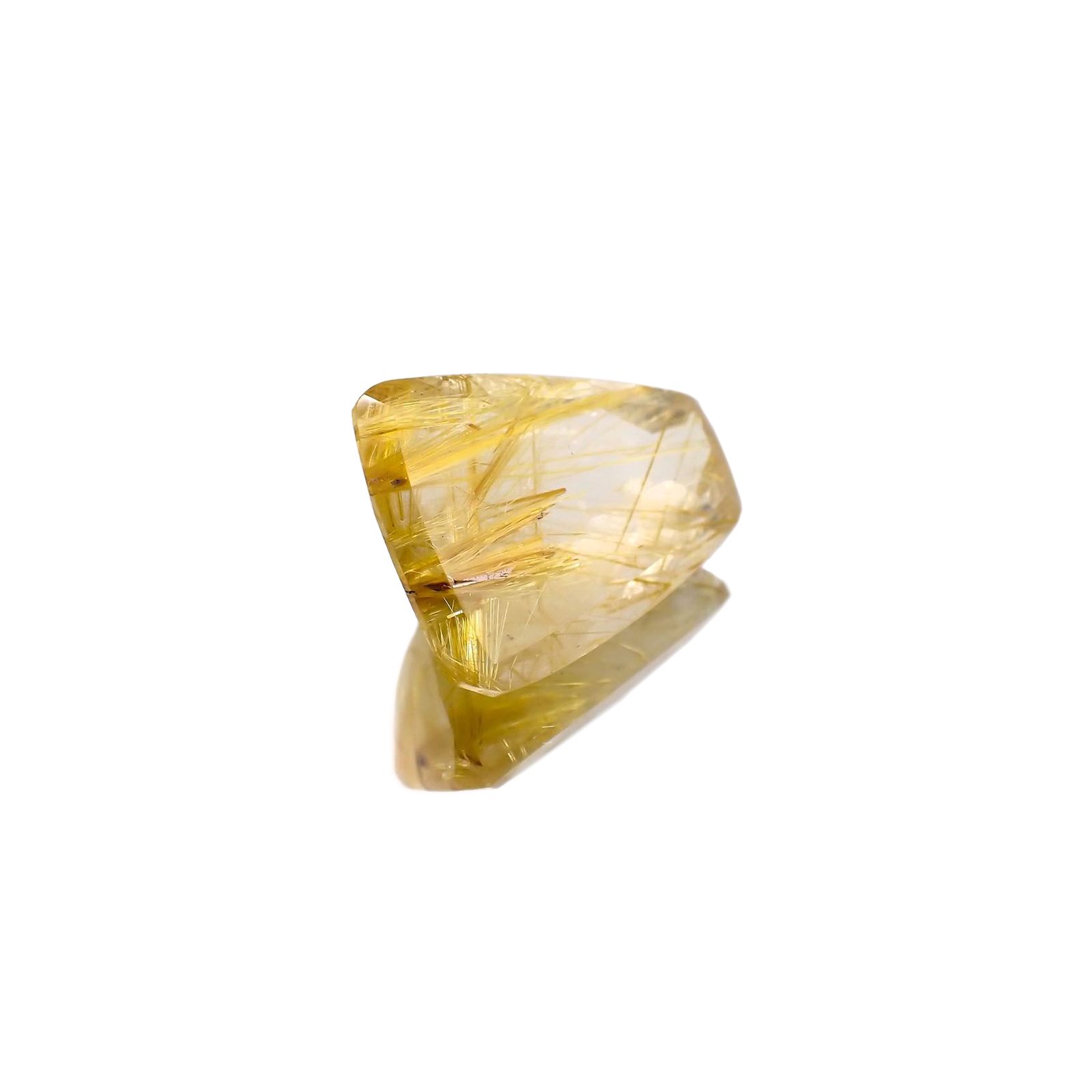 ルチルクォーツ(宝石名ルチルレイテッド・クォーツ) ブラジル産 識別済 26.88ct / 24.6×18.1mm前後 [25019133]