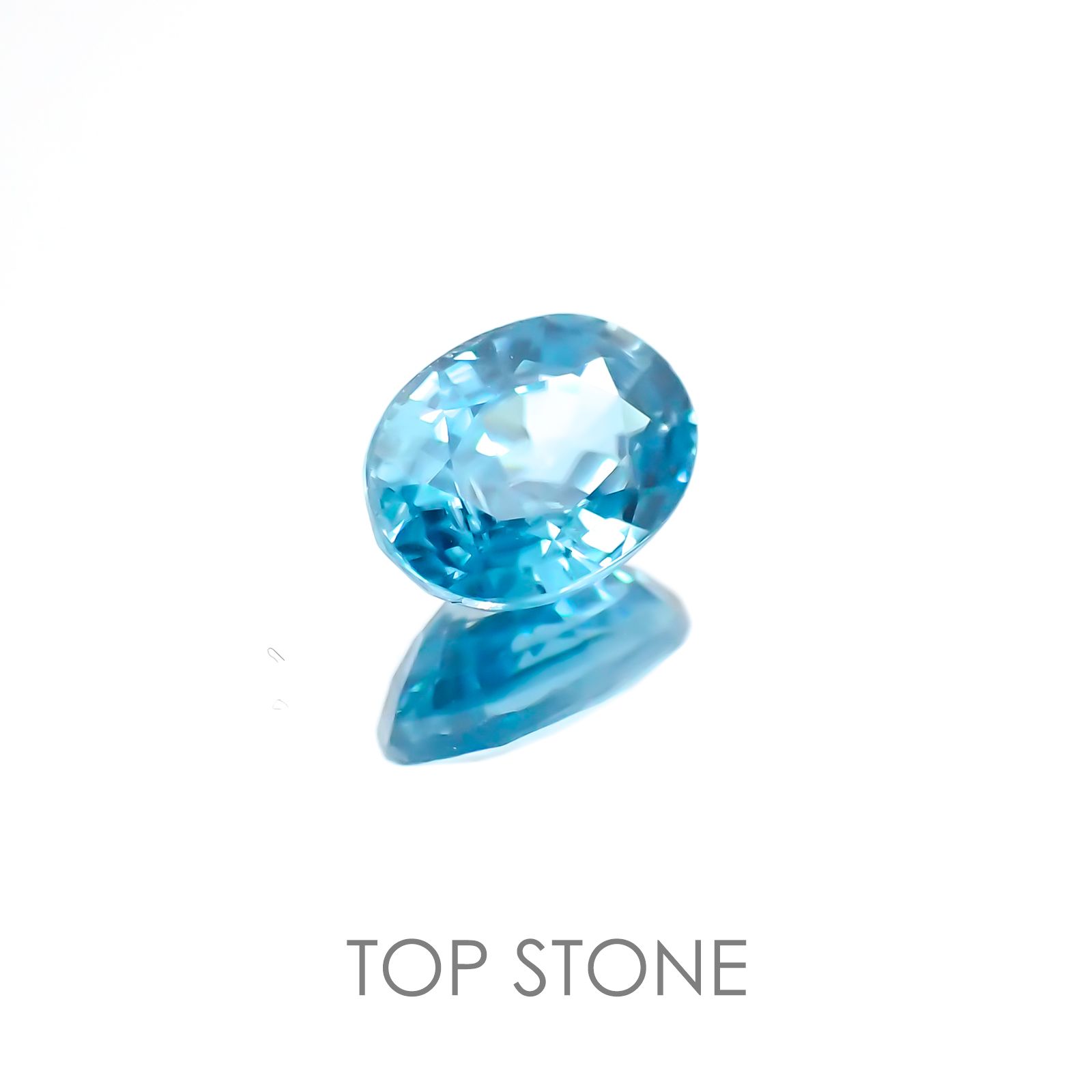 ブルージルコン(宝石名ジルコン) カンボジア産 1.24ct 識別済[20117925]7×5mm前後