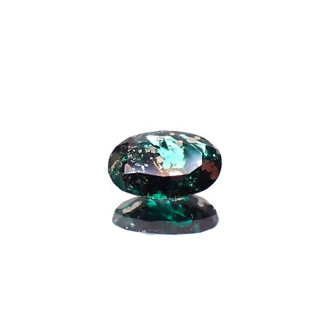 パイライトインエメラルド コロンビア産 0.67ct [241229558]7.1x5.2mm前後