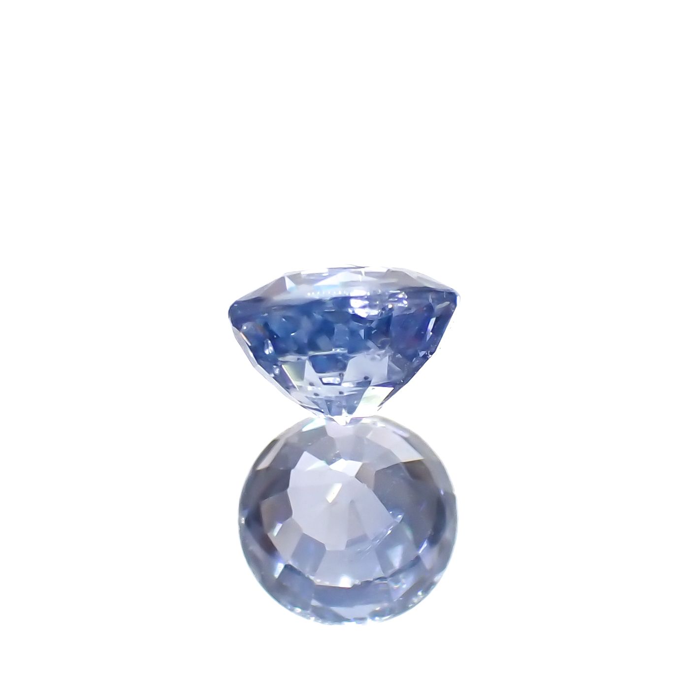 アイスブルーサファイア(宝石名サファイア)スリランカ/マダガスカル産 0.51ct 識別済[230722696]4.5x4.4mm前後