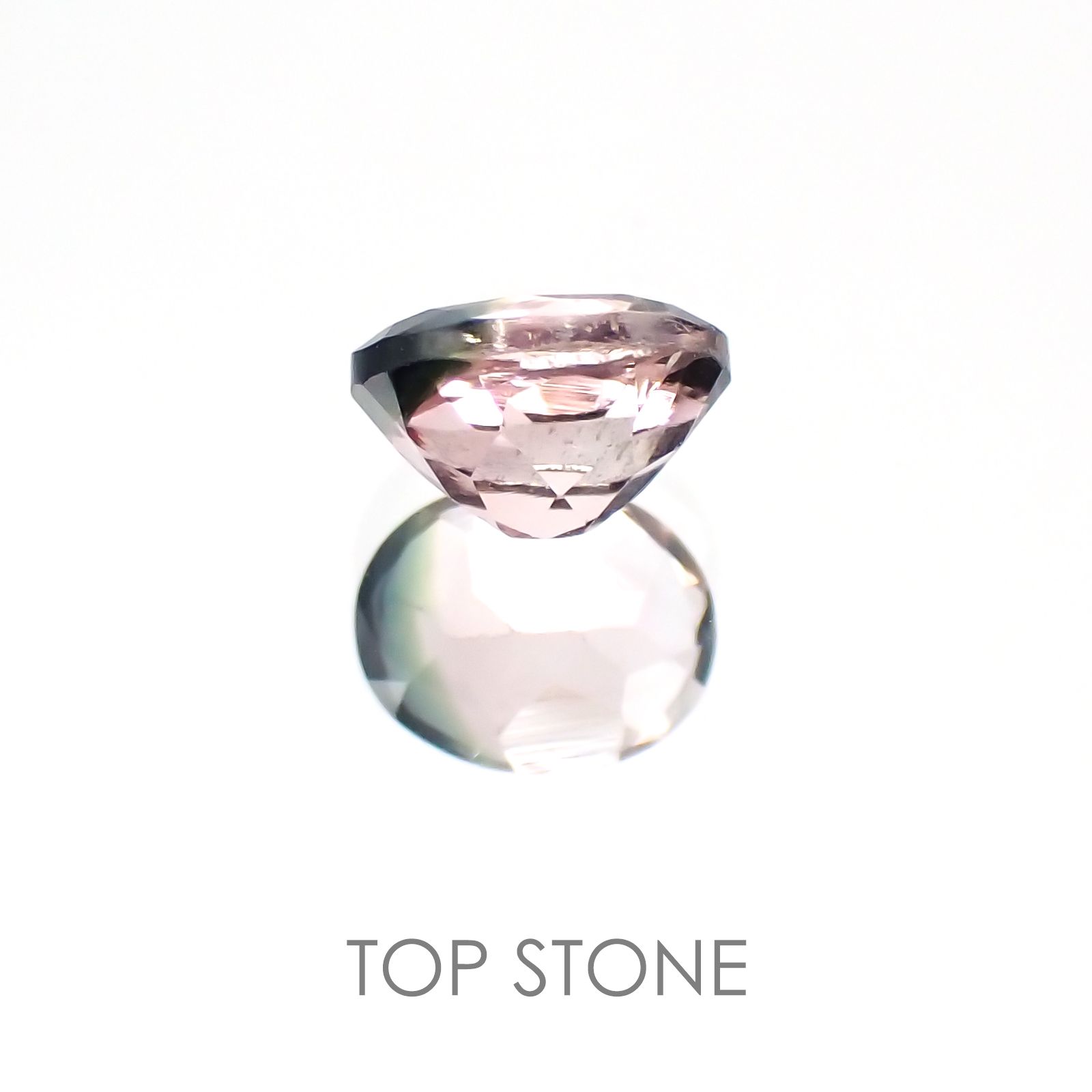 バイカラートルマリン ブラジル産 ルース 0.43ct[20118222]5.2×4.1mm前後