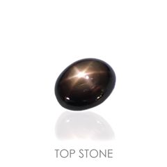 ブラックスターサファイア(宝石名ブラック・スターサファイア) タイ産 4.62ct 識別済[210912918]10.9×8.6mm前後