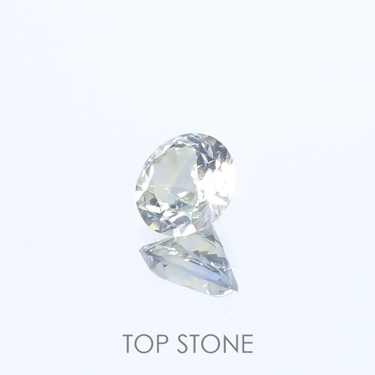 アイスライムブルーサファイア(宝石名サファイア)マダガスカル/オーストラリア産 0.26ct 識別済[220817368]3.9x3.8mm前後