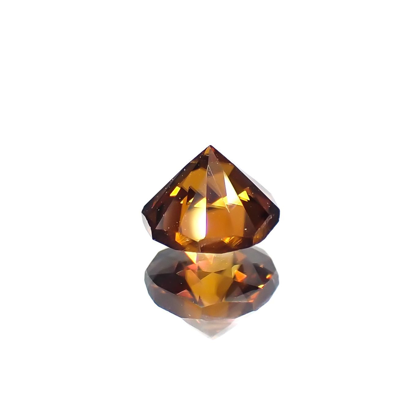 ◇オクタゴンカット◇オレンジジルコン(宝石名ジルコン)スリランカ/カンボジア産 0.87ct 識別済[230220702]5x4.9mm前後