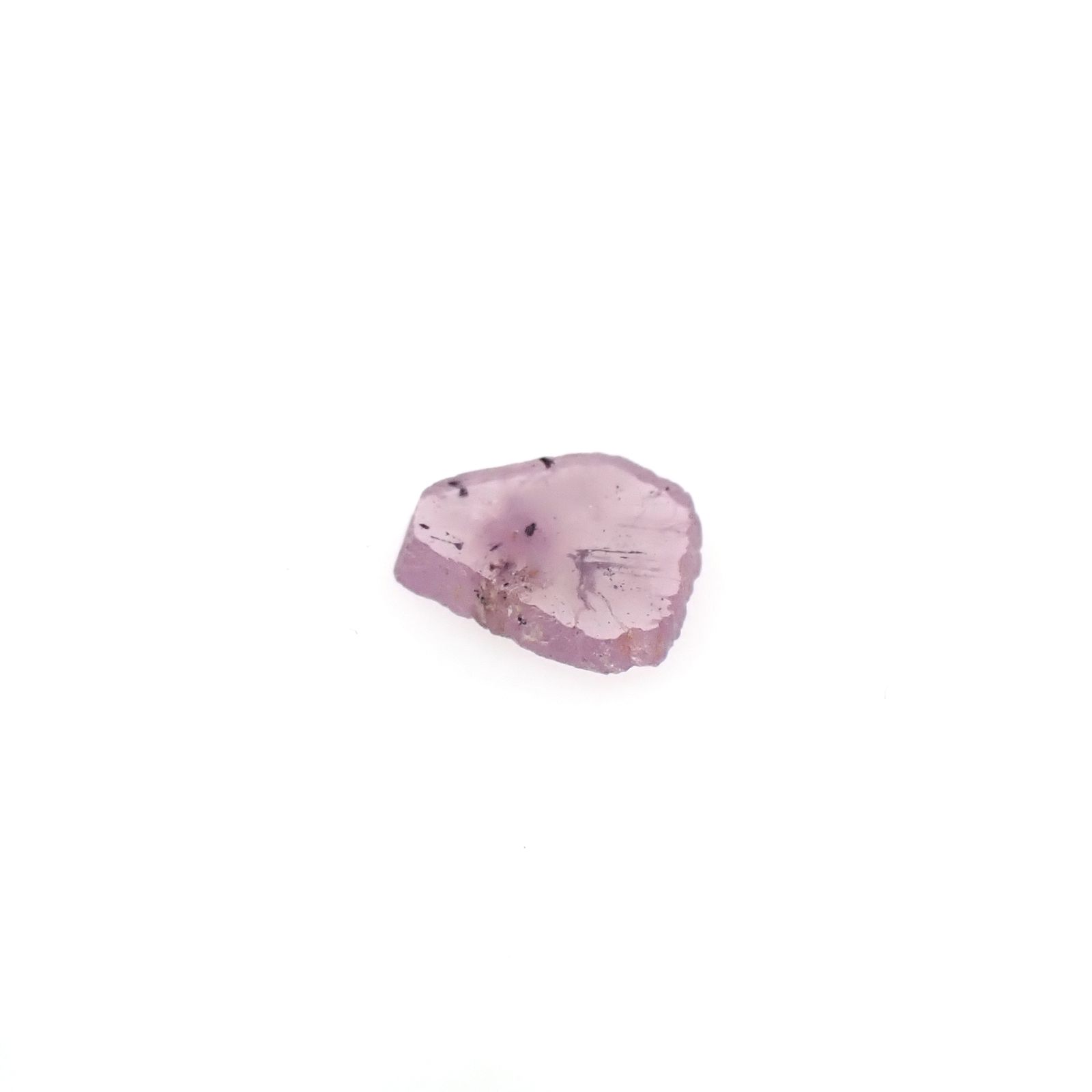 トラピッチェピンクサファイア 原石スライス パキスタン・カシミール地方産 0.63ct[240627853]8.2x5.8mm前後