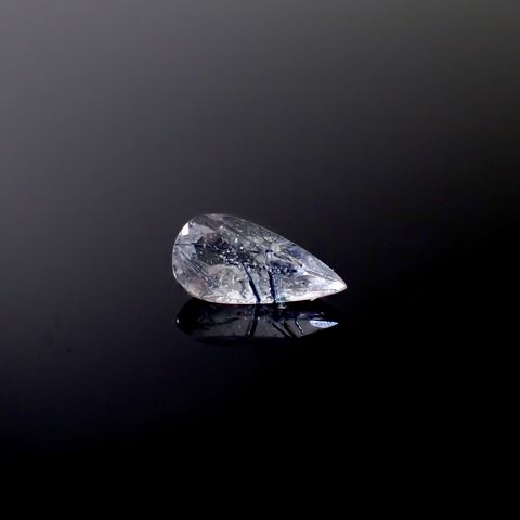 インディゴライトインクォーツ ブラジル産 1.43ct [241229604]11.4x5.7mm前後