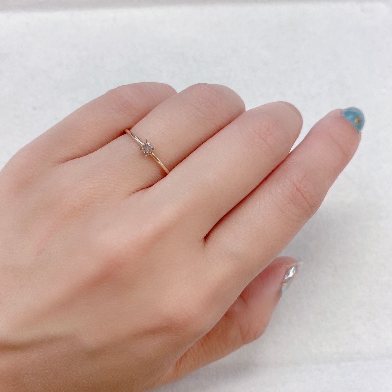 ピンクダイヤモンド(宝石名ダイヤモンド) I-1 / FANCY LIGHT BROWN PINK 0.082ct ソ付(CGL)[210812229]2.6×2.6mm前後