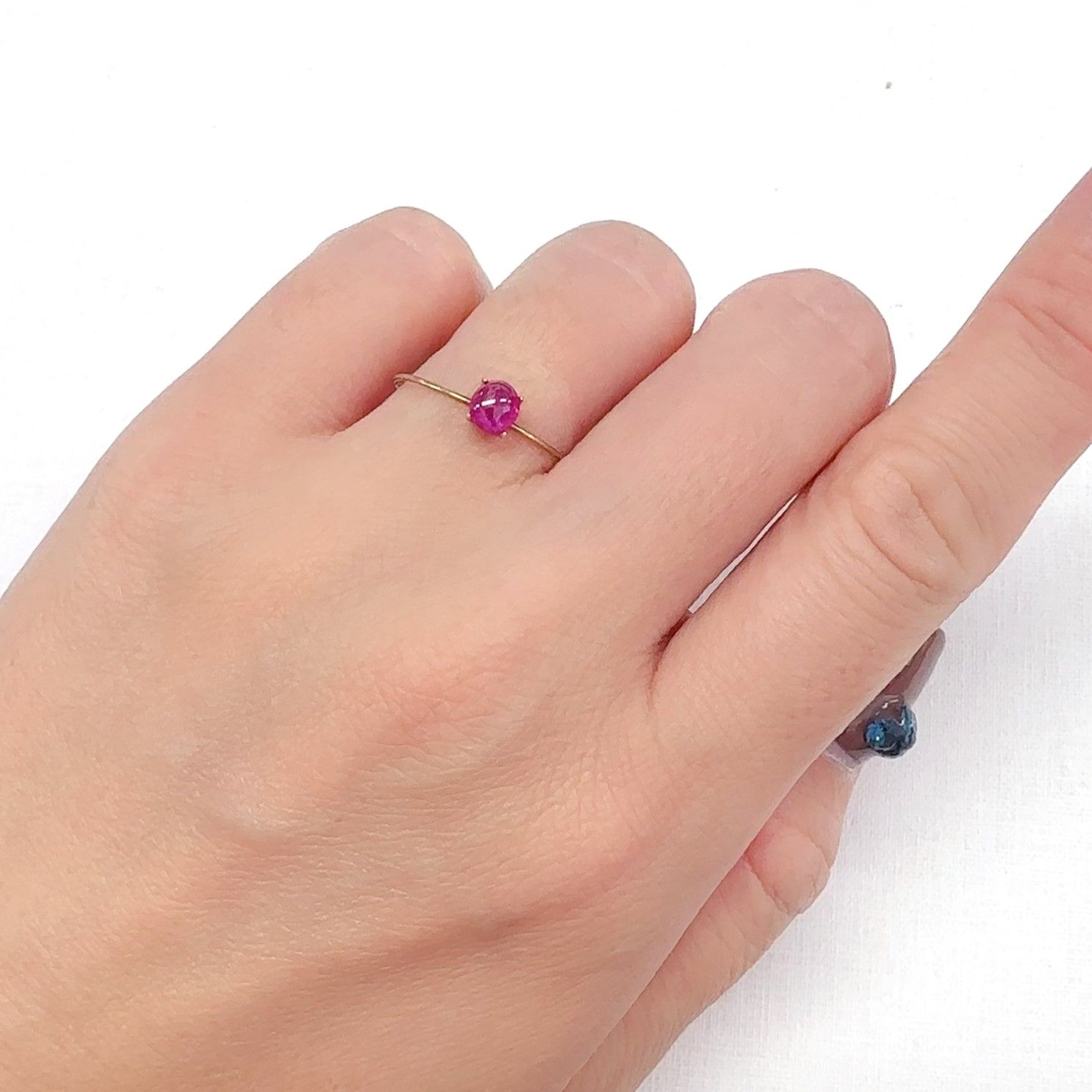 ルビー 非加熱(宝石名ルビー)ビルマ産 0.48ct 識別済[240628062]4.8x4.2mm前後