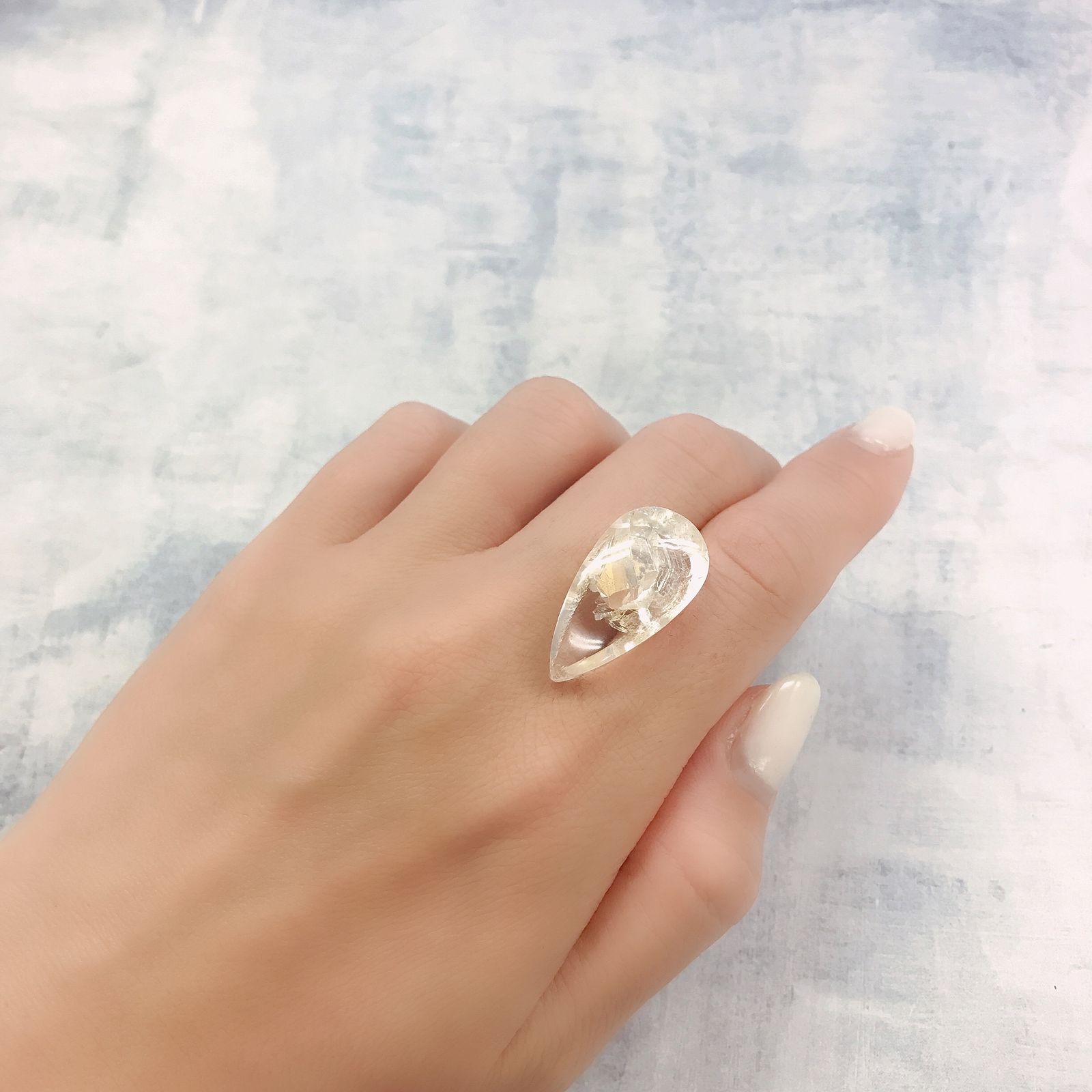 マニフェストインクォーツ ブラジル産 23.93ct [220716792]26.6x13.6mm前後