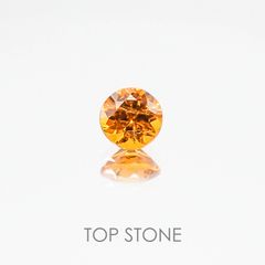 スペサルティンガーネット マンダリンオレンジカラー(宝石名スペサルティン・ガーネット) ケニア産 0.33ct 識別済[20084400]3.9×3.9mm前後