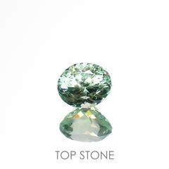 ミントガーネット(宝石名グリーン グロッシュラー・ガーネット)タンザニア産 0.61ct 識別済[221018625]5.2x4.3mm前後