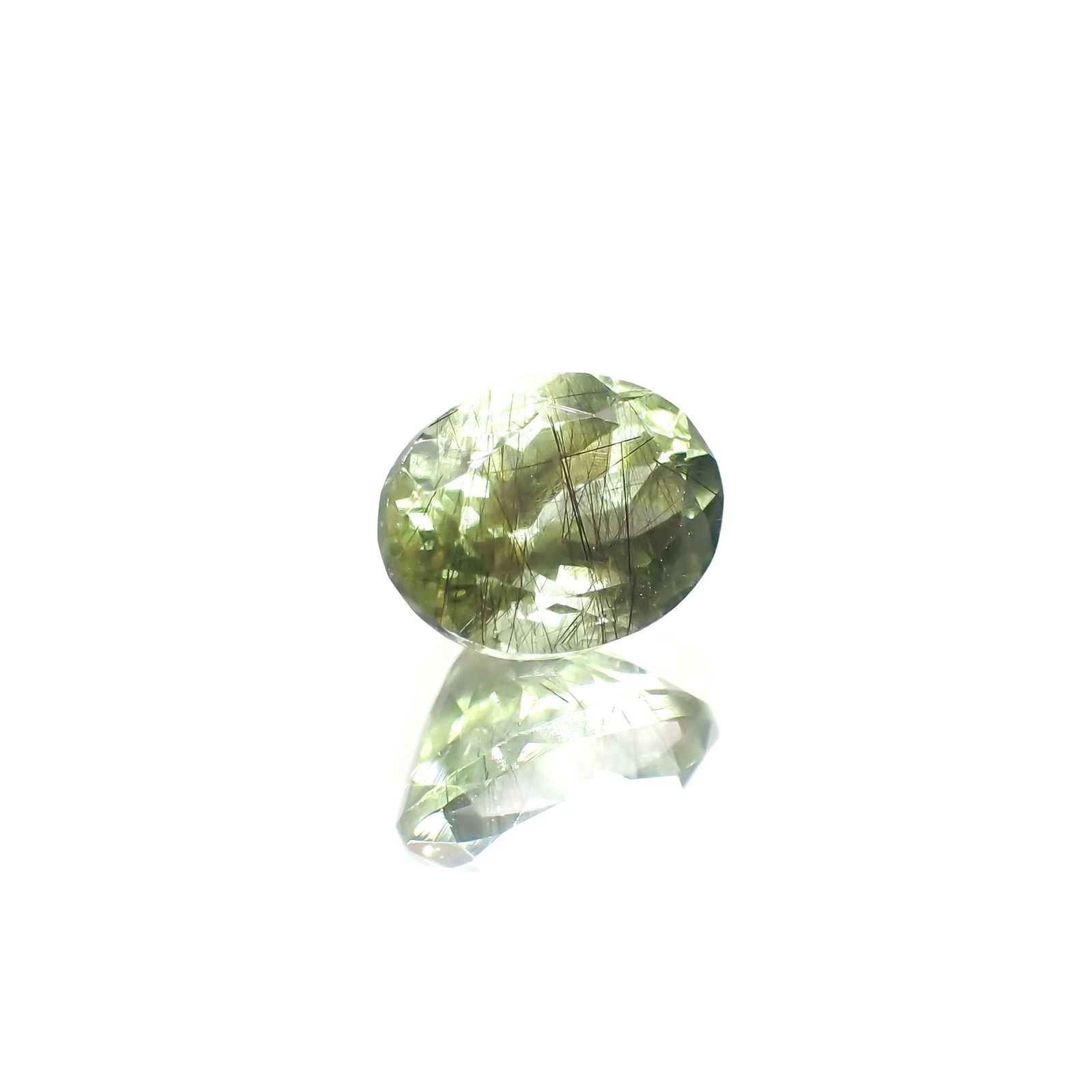 ルドウィジャイトインペリドット(宝石名ルドウィジャイトインペリドット) パキスタン産 識別済 1.73ct / 8x6.1mm前後 [260413499]