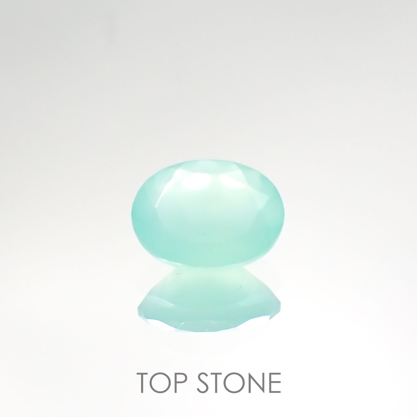 アクアプレーズ(宝石名ブルー グリーン・カルセドニー) 南アフリカ産 1.18ct 識別済[210812351]8.2×6.1mm前後