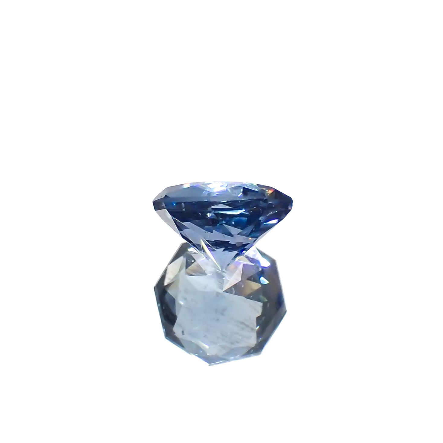 ◇オクタゴンカット◇アベンチュリンアクアマリン ブラジル・ミナスジェライス州産 0.79ct[240226005]5.9x5.9mm前後