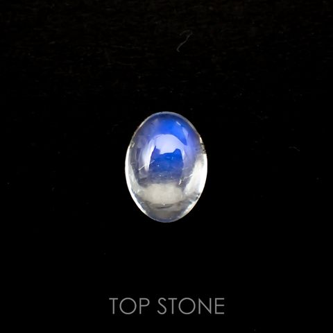 ブルームーンストーン(宝石名ペリステライト)インド産 1.05ct 識別済[220616348]8x6mm前後