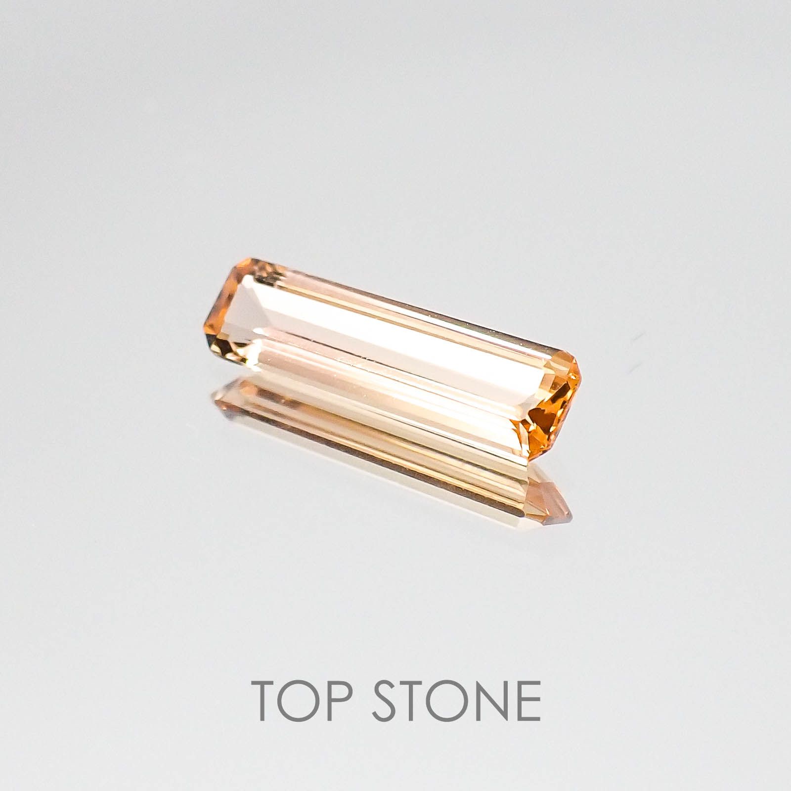インペリアルトパーズ ブラジル産 ルース 0.6ct[20084387]10.5×3mm前後