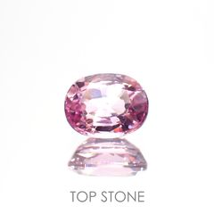 ピンクスピネル(宝石名ピンク・スピネル)タンザニア産 1.072ct ソ付(彩珠)[220817265]6.7x5.4mm前後