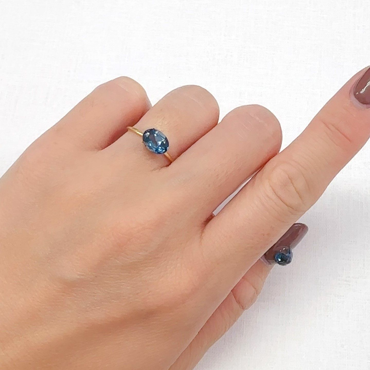ロンドンブルートパーズ ブラジル産 1.48ct[240326792]7.9x5.9mm前後