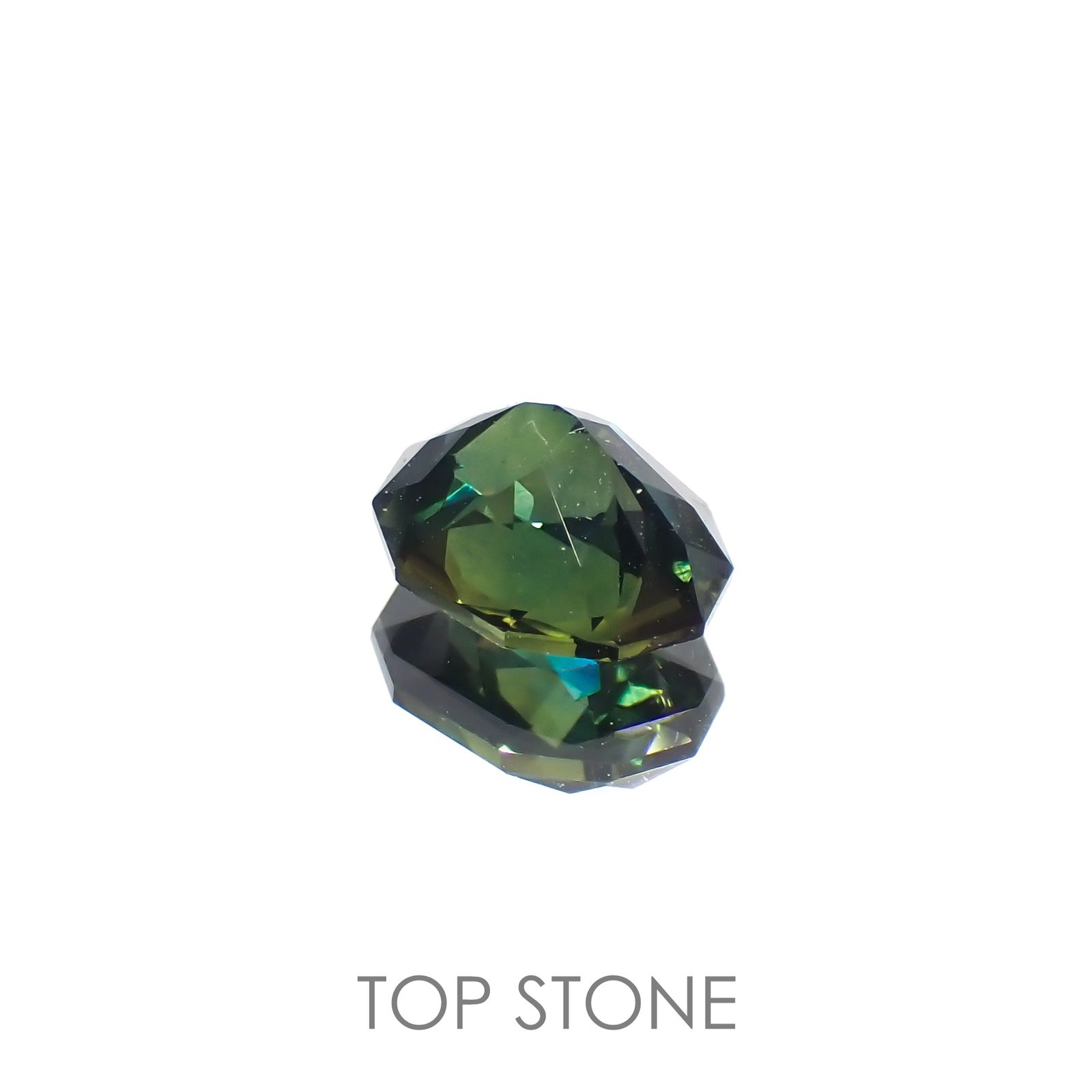 ◇カスタムカット◇バイカラーサファイア オーストラリア産 0.87ct[221018359]6.6x4.9mm前後